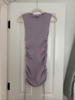 Zara Lilac Ruched Mini Dress